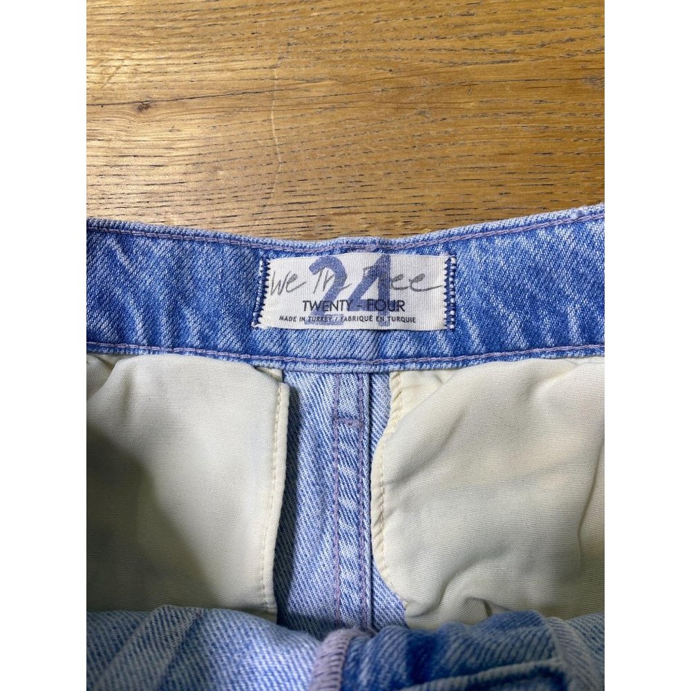 Free People Venice Culotte Denim Jean Shorts 24 - Picture 9 of 11